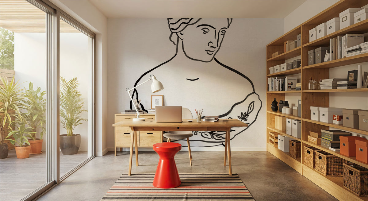 Roman Bust I Mural Wallpaper - room preview 02
