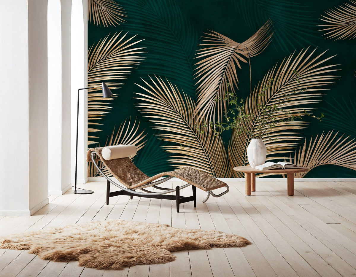 Monumental Leaf Mural Wallpaper - room preview 02