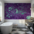 Rabbits Purple Mural Wallpaper - room preview 02
