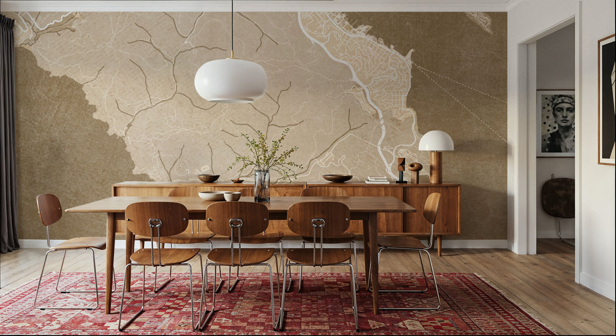 Golden Gate Recreation Area Ochre Mural Wallpaper - room preview 02