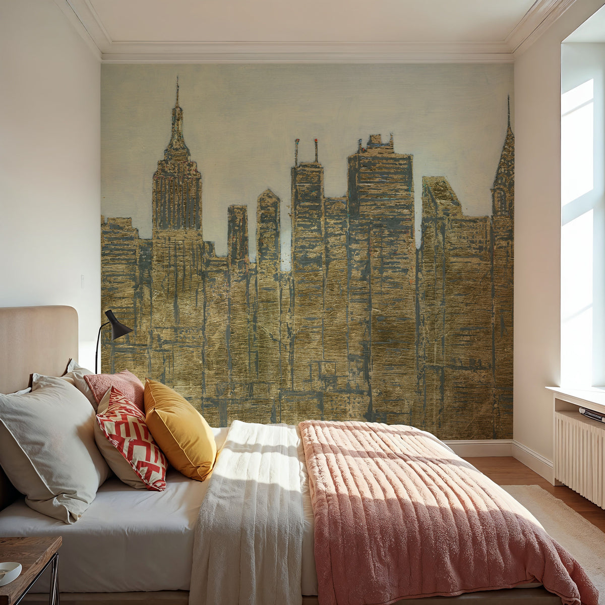 Lavish Skyline Mural Wallpaper - room preview 02