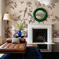 Bird Harmony, Amber Mural Wallpaper - room preview 02