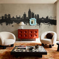 Mobile Alabama Skyline Concrete Mural Wallpaper - room preview 02