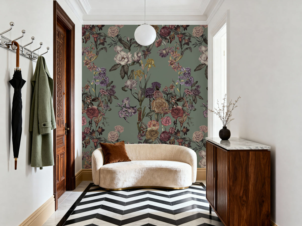 Floral Gaze, Laurel Mural Wallpaper - room preview 02