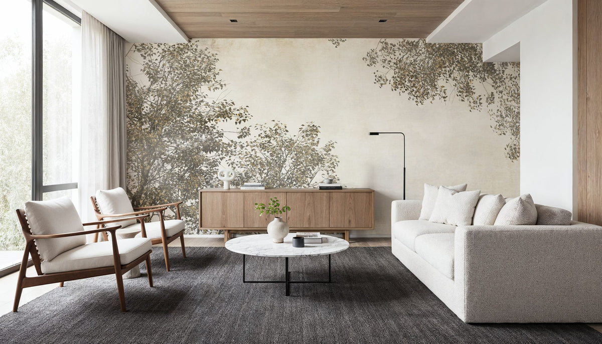 Tree Crowns Mural Wallpaper - room preview 02