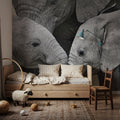 Elephant Greetings Photo Mural Wallpaper - room preview 02