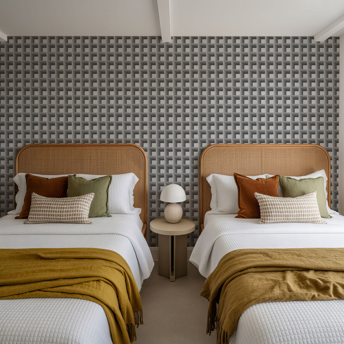 Decorative Cubes, Stone Mural Wallpaper - room preview 02