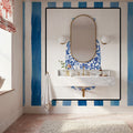 Chinoiserie Vase II Stripes Mural Wallpaper - room preview 02