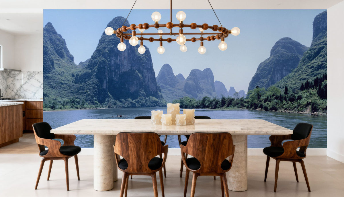 Emerald Karst Valley Mural Wallpaper - room preview 02