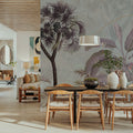 Tropical Forest Strolls Blue Mural Wallpaper - room preview 02