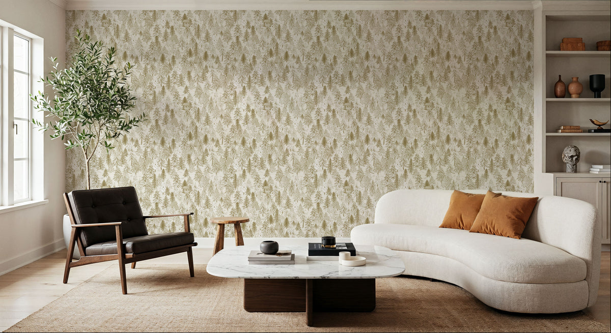 Forest Cabins, Dijon Mural Wallpaper - room preview 02