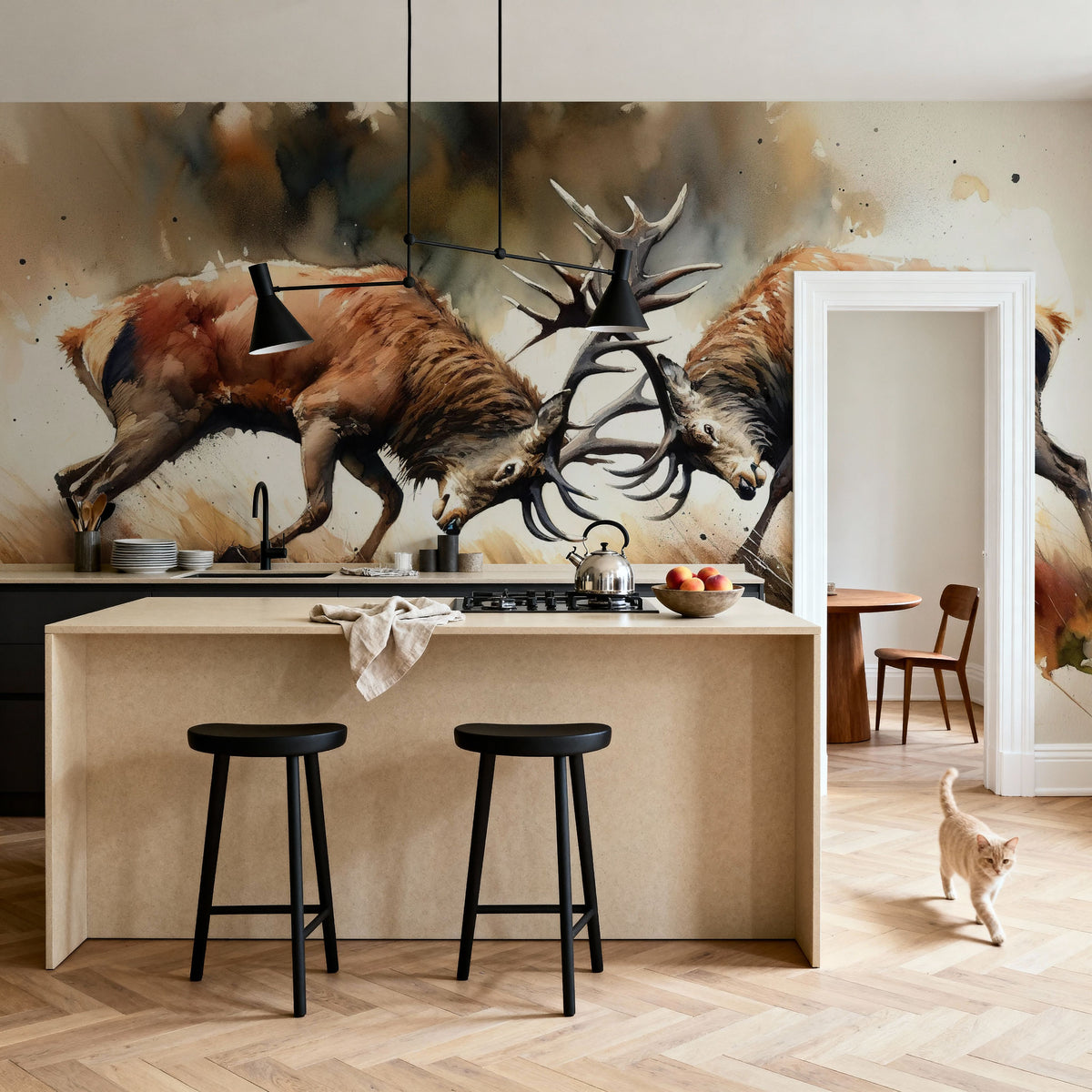 Battle of the Forest Mural Wallpaper - room preview 02