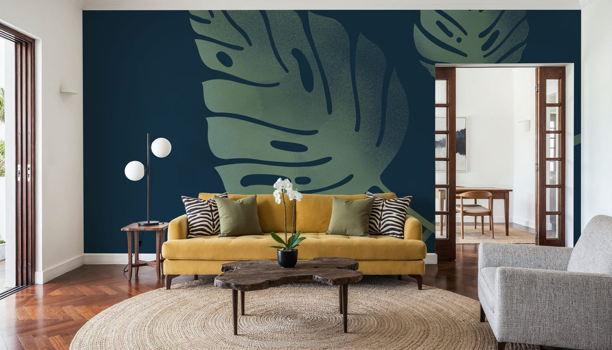 Monstera V Mural Wallpaper - room preview 02