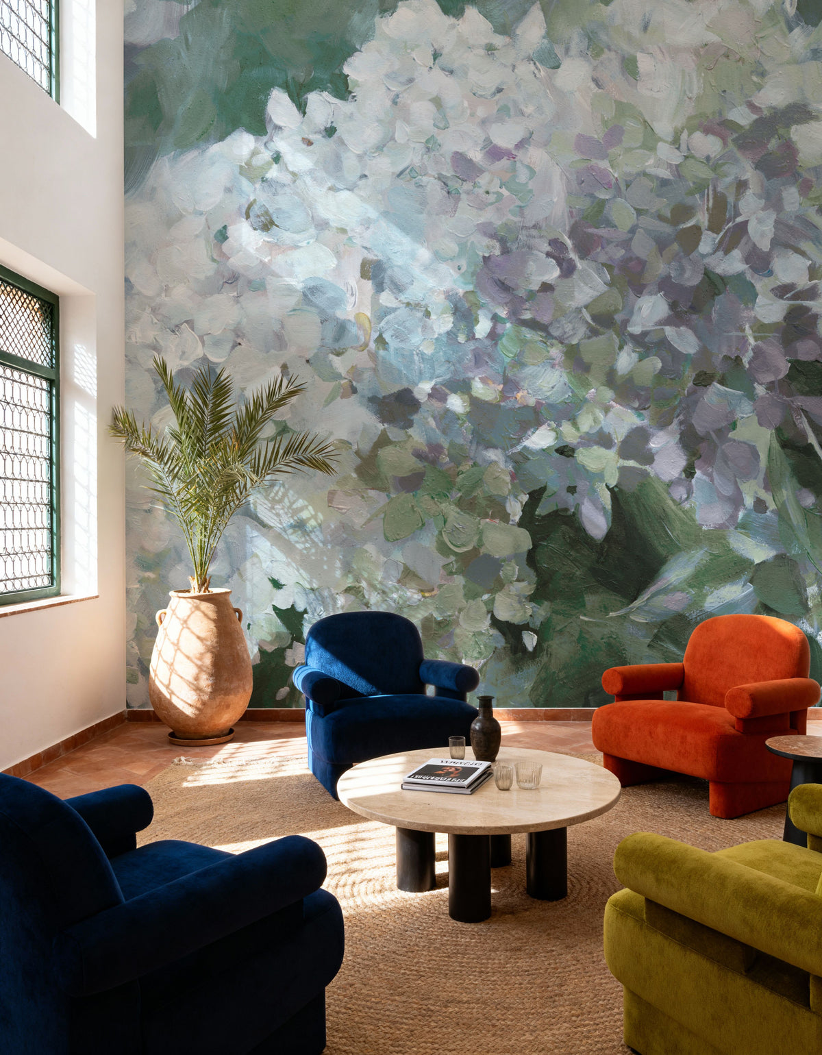 Subtle Shifts Hydrangea Mural Wallpaper - room preview 02