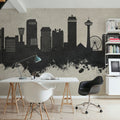 Niagara Falls Skyline Concrete Mural Wallpaper - room preview 02