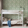 Climbing Wisteria, Sage Mural Wallpaper - room preview 02
