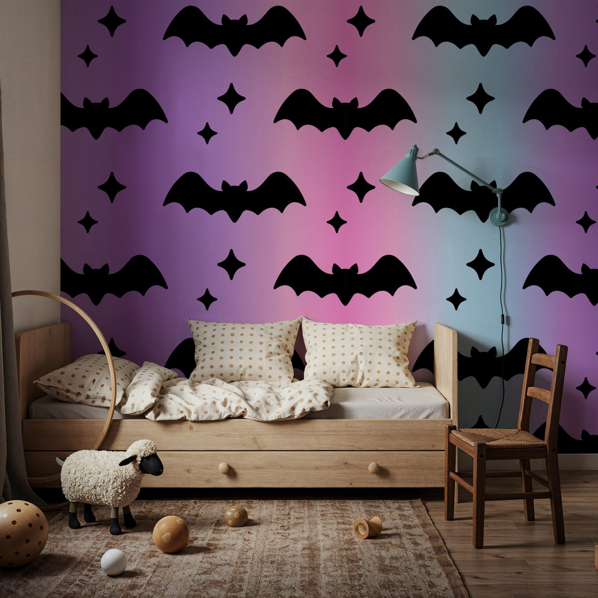 Twilight Bat Mural Wallpaper - room preview 02