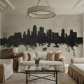 Kansas City Missouri Skyline Concrete Mural Wallpaper - room preview 02