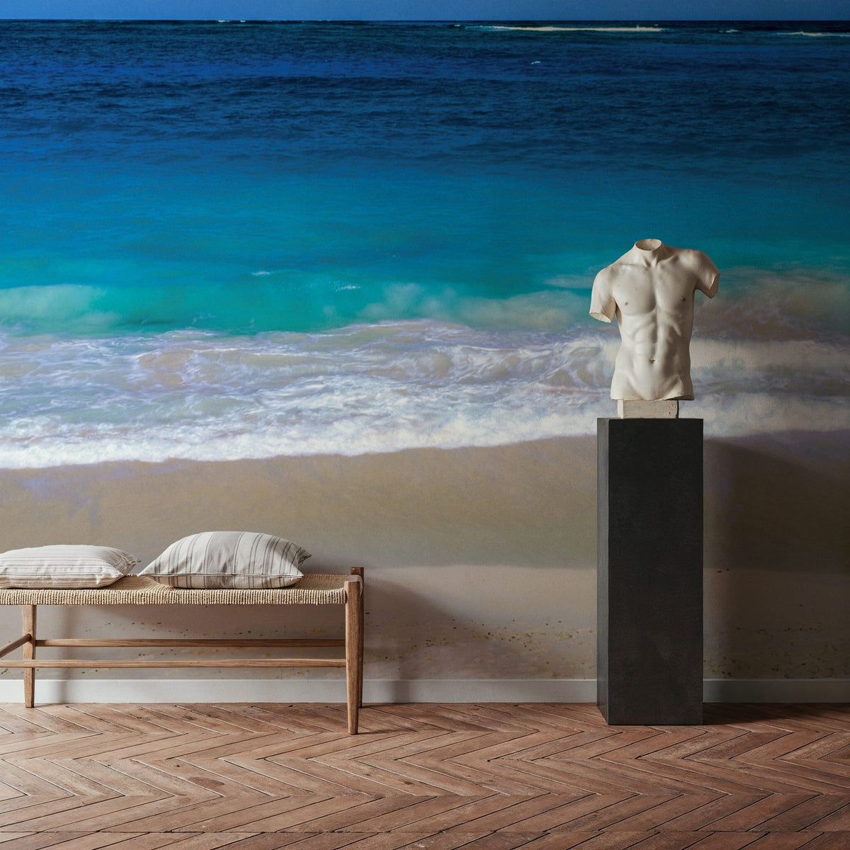 Serene Shoreline Mural Wallpaper - room preview 02