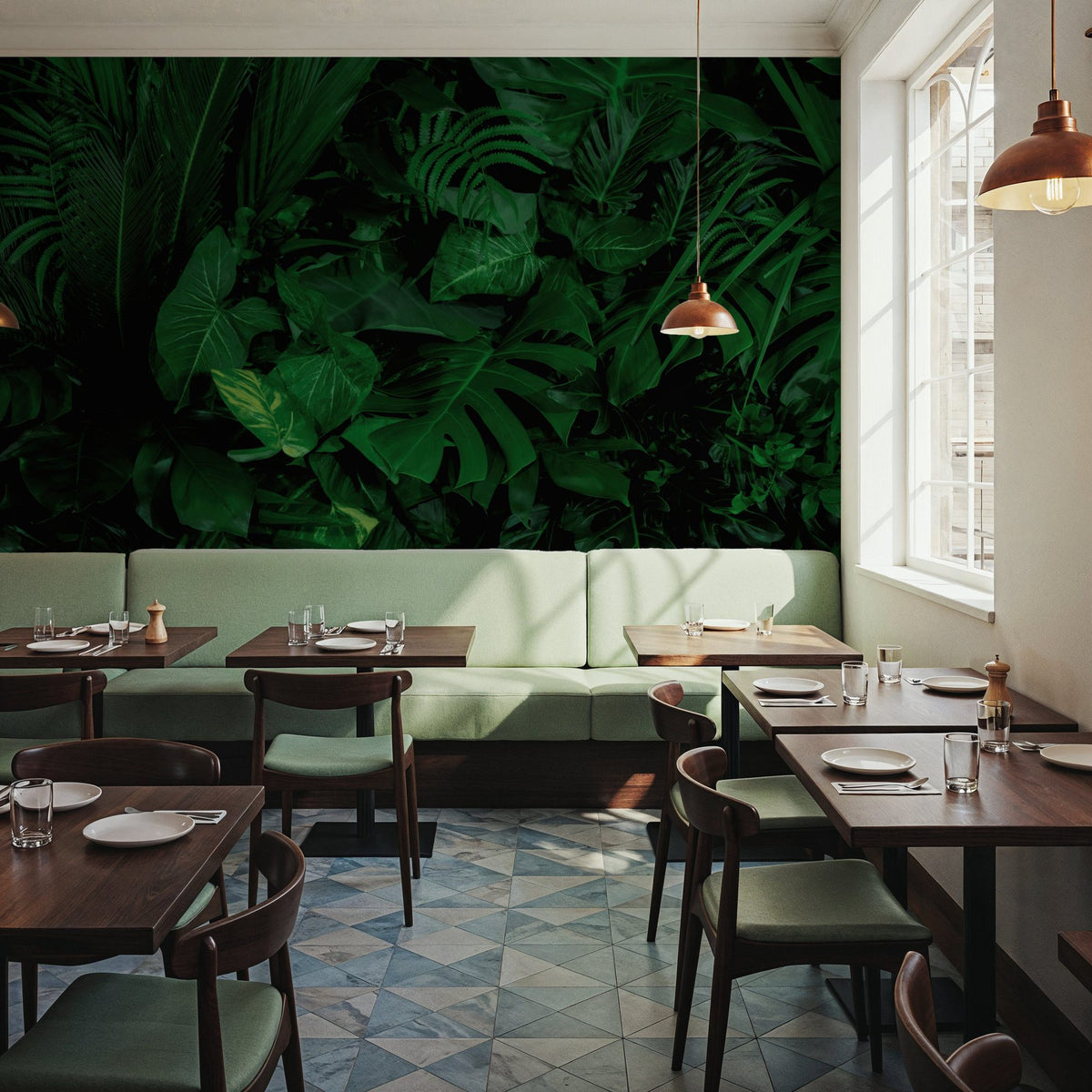 Banana Leaves Mural Wallpaper - room preview 02