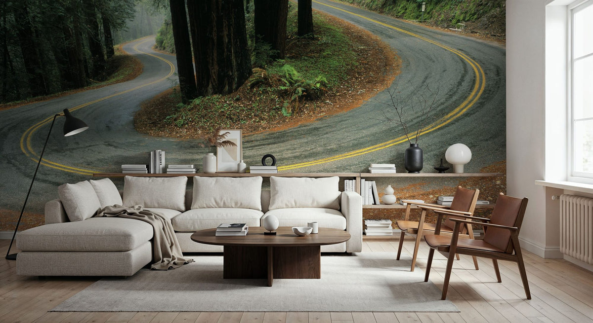 Serpentine Forest Mural Wallpaper - room preview 02