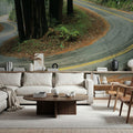 Serpentine Forest Mural Wallpaper - room preview 02