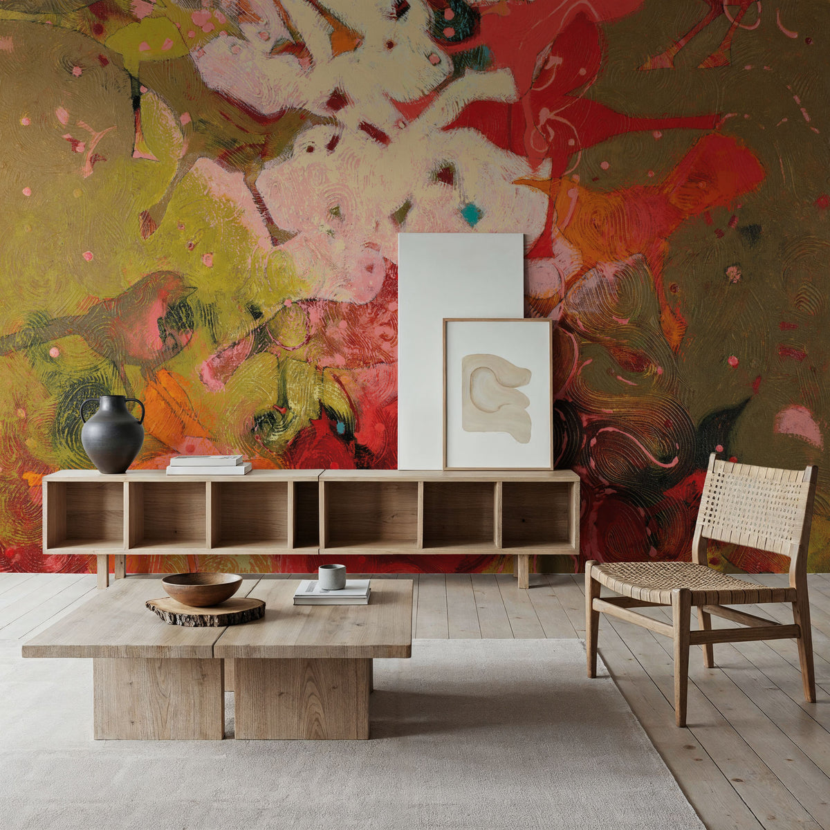Birdy Boots Mural Wallpaper - room preview 02