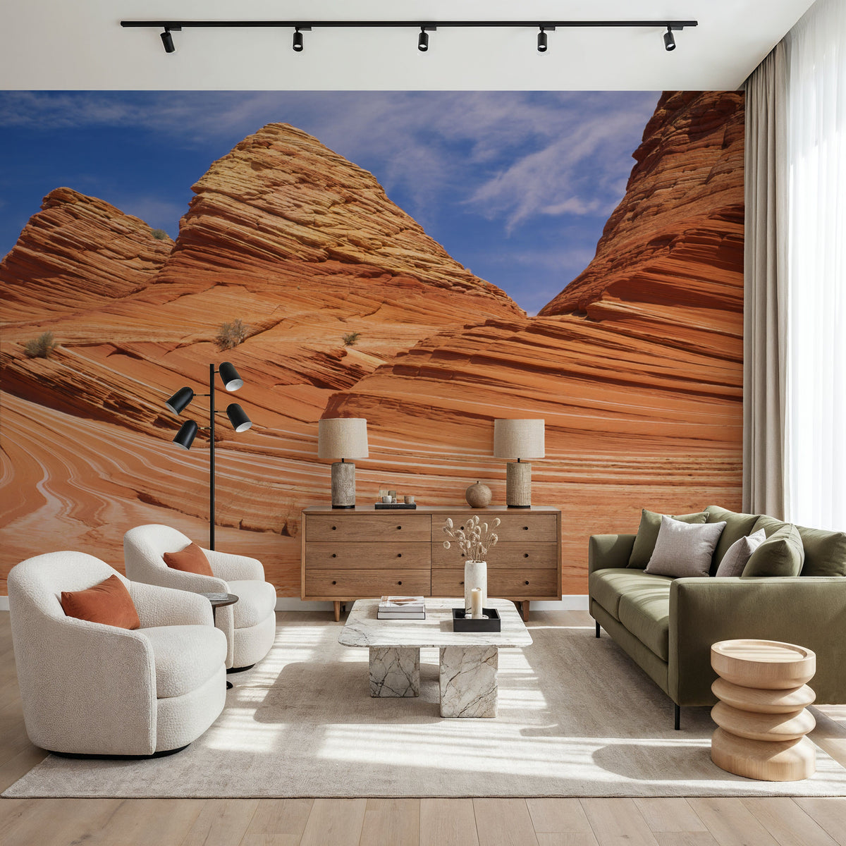Vermillion Cliffs Mural Wallpaper - room preview 02