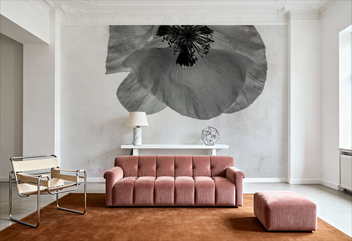 Wonderful Wildflowers VII Neutral Mural Wallpaper - room preview 02