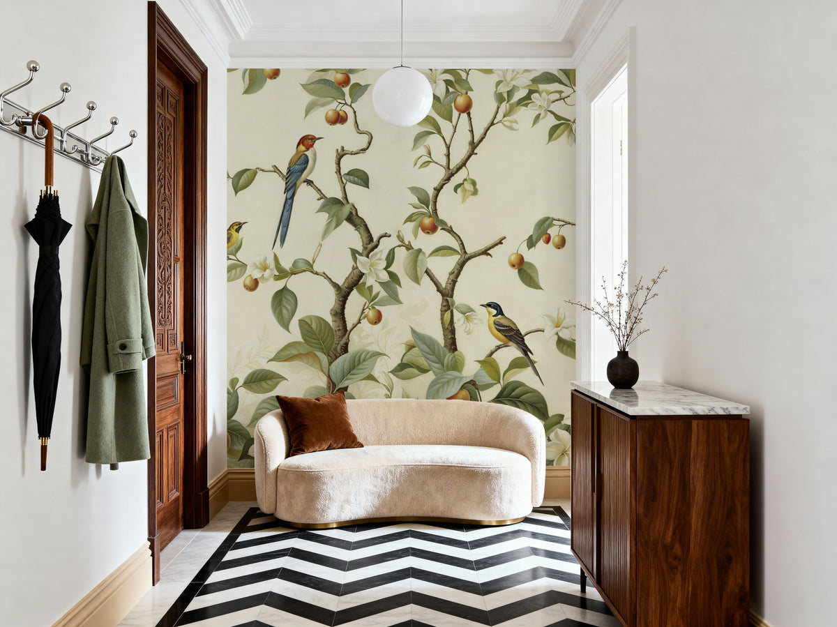 Bird Harmony, Butter Mural Wallpaper - room preview 02
