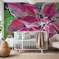 Festive Floral Mural Wallpaper - room preview 02