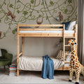 Monkey Jump, Greige Mural Wallpaper - room preview 02