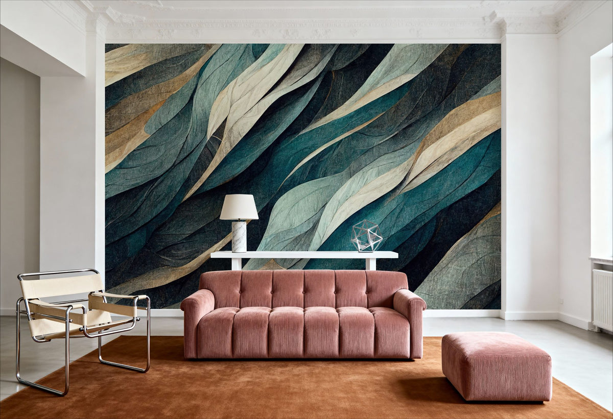 Aged Mountain Mural Wallpaper - room preview 02