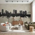 Halifax Canada Skyline Concrete Mural Wallpaper - room preview 02