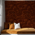 Root Wood, Red Mahogany Mural Wallpaper - room preview 02