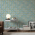 Maritime Tiles White and Blue Mural Wallpaper - room preview 02