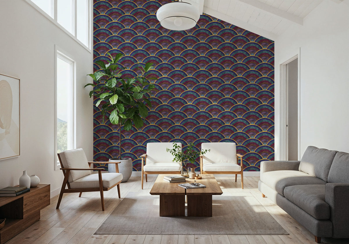Moody Tiles, Cool Mural Wallpaper - room preview 02