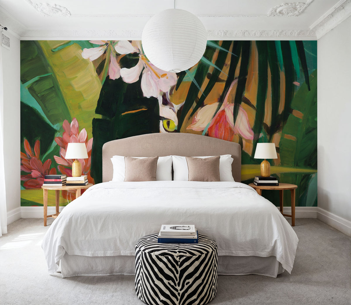 Hidden Cat Mural Wallpaper - room preview 02
