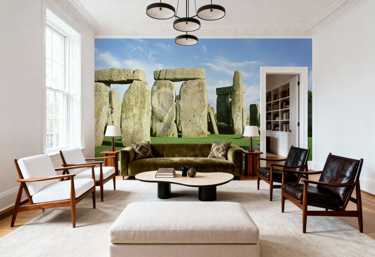 Mystic Stonehenge Dawn Mural Wallpaper - room preview 02