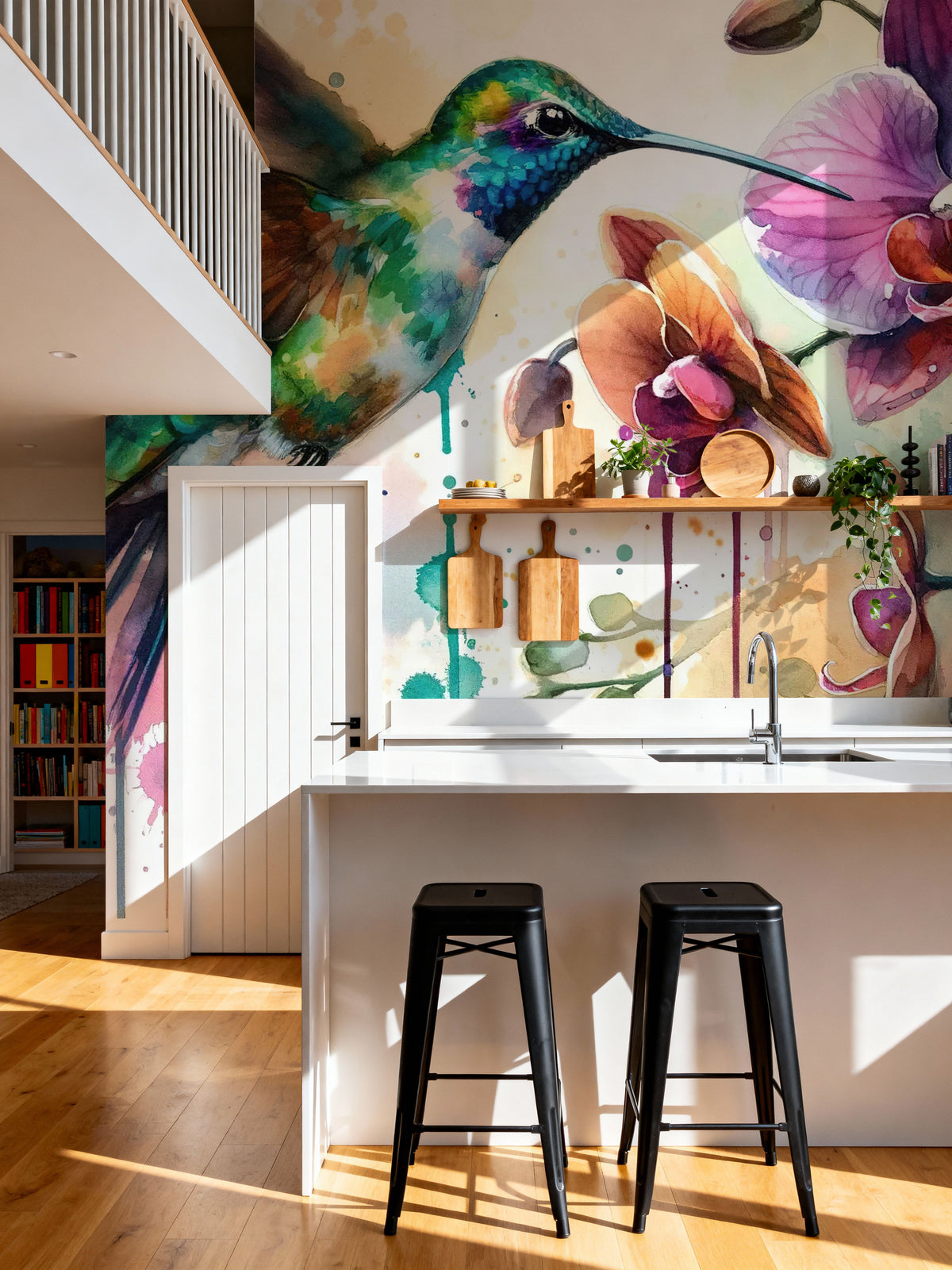 Hummingbird Dance Mural Wallpaper - room preview 02