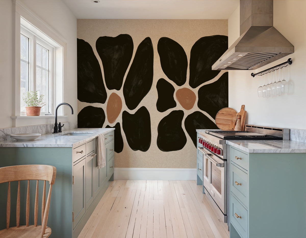 Mod Floral II Mural Wallpaper - room preview 02