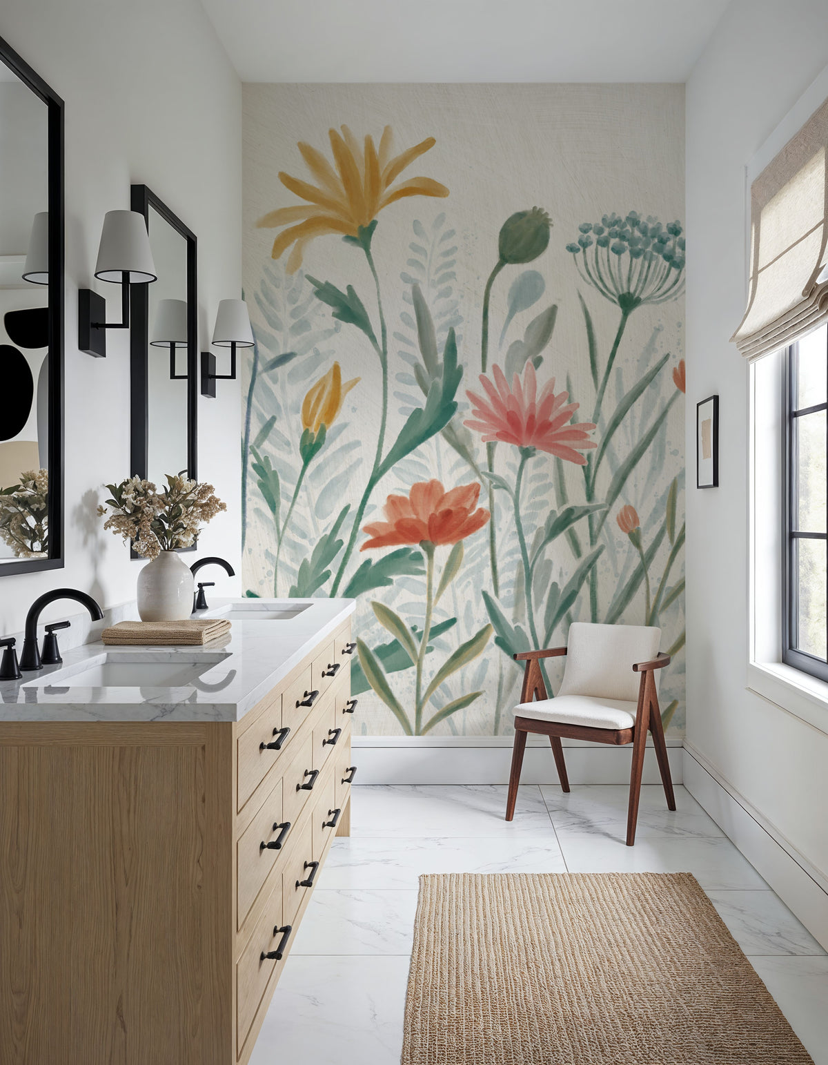 Wildflower Vibrations Mural Wallpaper - room preview 02