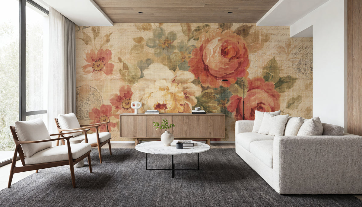 Parisian Flowers III Mural Wallpaper - room preview 02