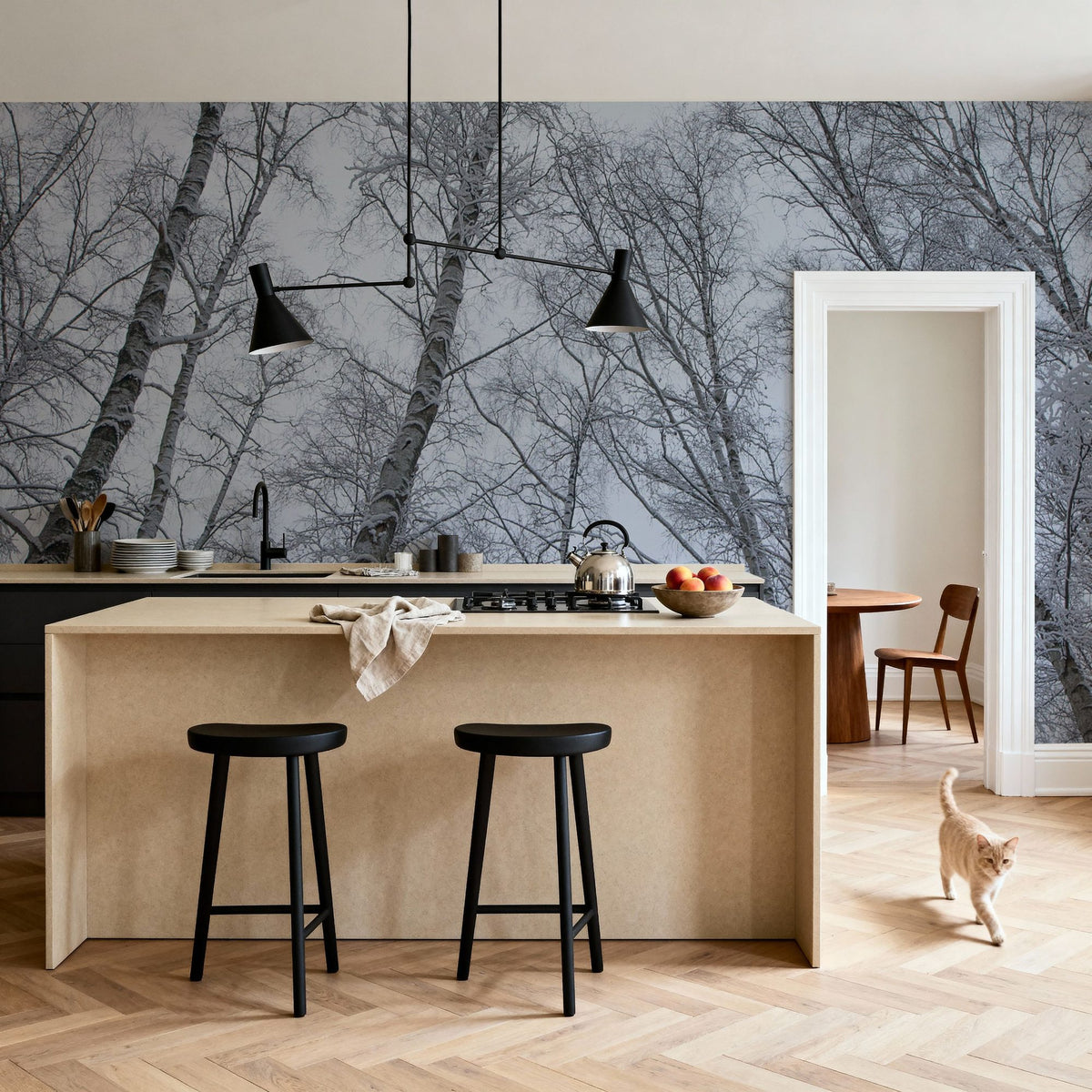 Frosty Trees Mural Wallpaper - room preview 02