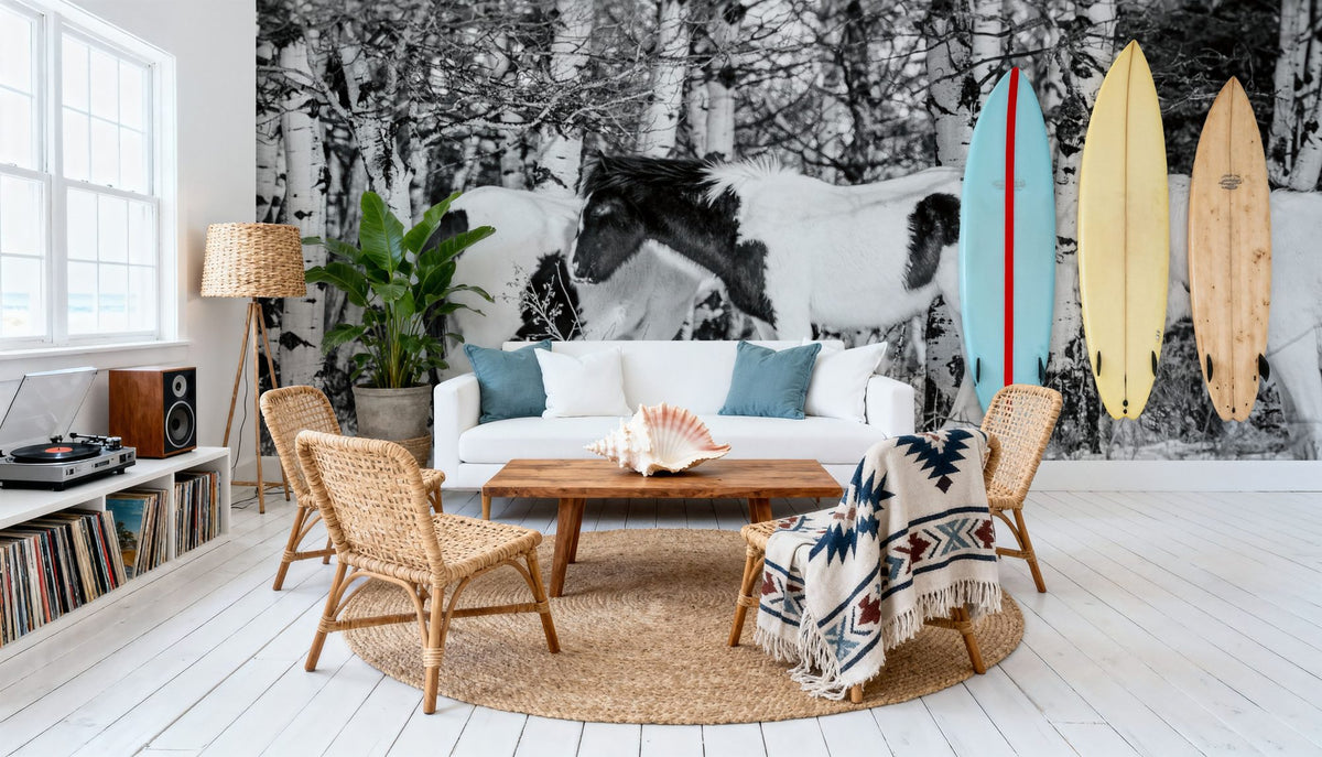 Winter Herd Mural Wallpaper - room preview 02