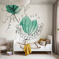 Line Flower VI Mural Wallpaper - room preview 02