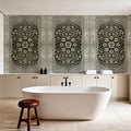 My Floral Dreams, Ecru Mural Wallpaper - room preview 02