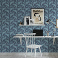 Chamelion Blue Mural Wallpaper - room preview 02