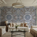 Gentle Branches, Beige & Lavender Mural Wallpaper - room preview 02