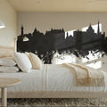 Victoria Canada Skyline Black & White Mural Wallpaper - room preview 02